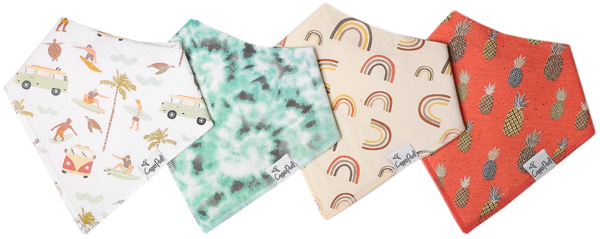 Copper Pearl Baby Bandana Bibs, 4 Pack - Maui - X002S8EAN1