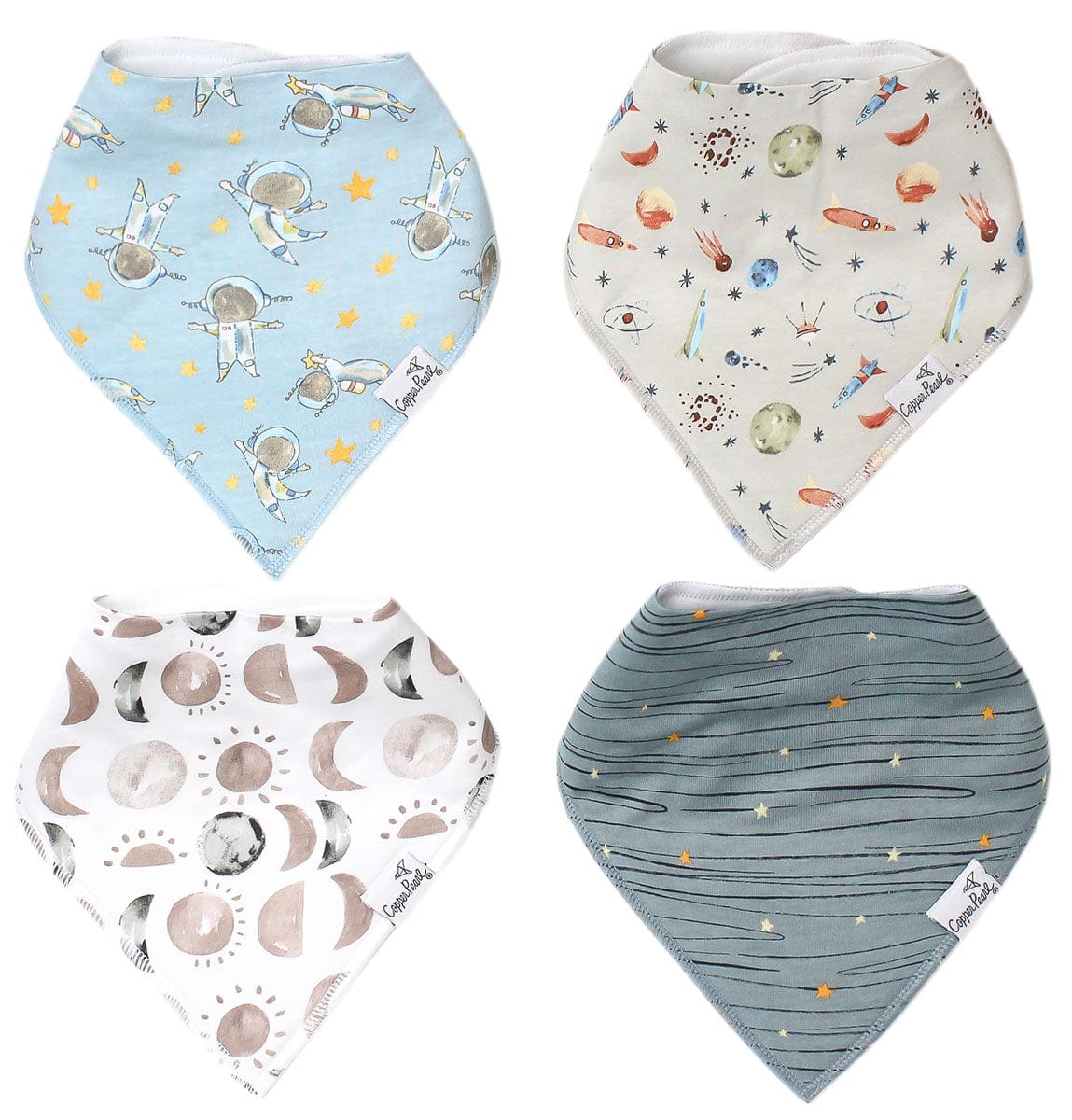 Copper Pearl Baby Bandana Bibs, 4 Pack - Neil - X003EGFRH9