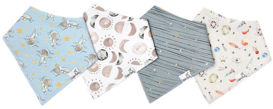 Copper Pearl Baby Bandana Bibs, 4 Pack - Neil - X003EGFRH9