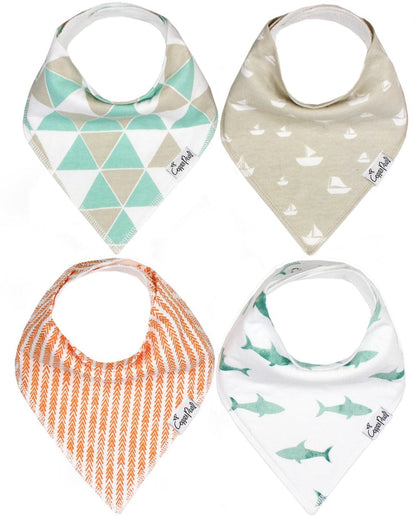 Copper Pearl Baby Bandana Bibs, 4 Pack - Pacific - X00144VDUX