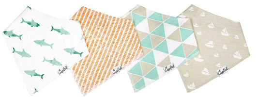 Copper Pearl Baby Bandana Bibs, 4 Pack - Pacific - X00144VDUX