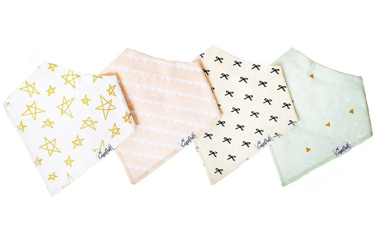 Copper Pearl Baby Bandana Bibs, 4 Pack - Paris - X000UBJIPN