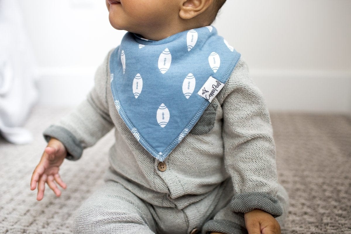 Copper Pearl Baby Bandana Bibs, 4 Pack - Quarterback - X001WM65FZ