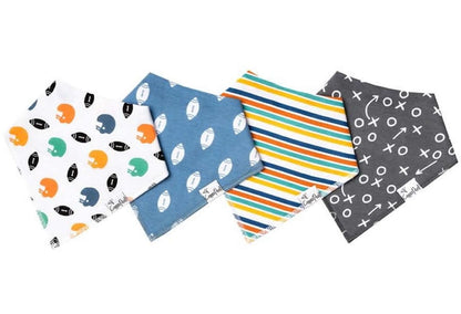 Copper Pearl Baby Bandana Bibs, 4 Pack - Quarterback - X001WM65FZ