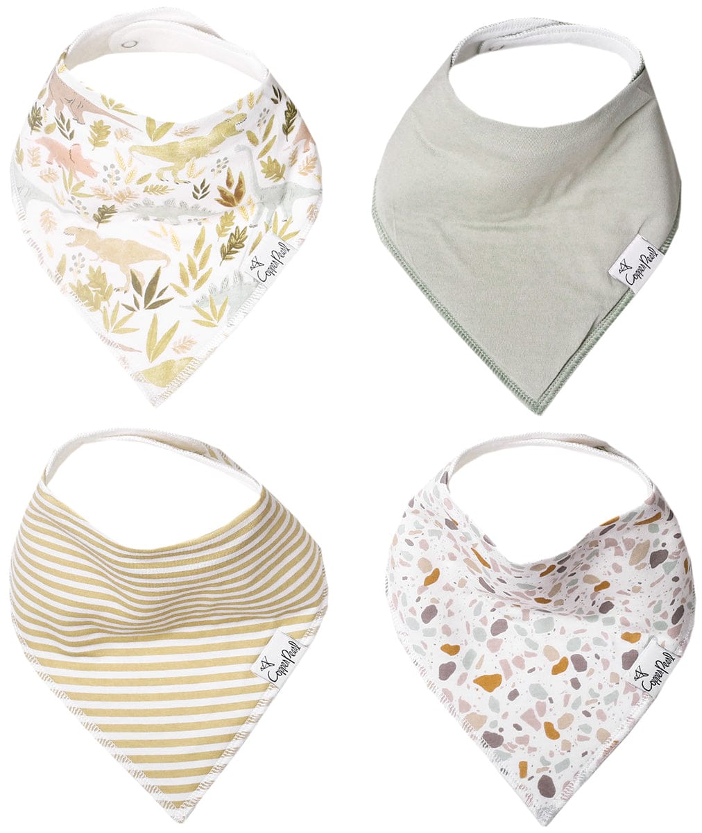 Copper Pearl Baby Bandana Bibs, 4 Pack - Rex - X002QSMGKR