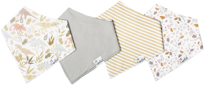 Copper Pearl Baby Bandana Bibs, 4 Pack - Rex - X002QSMGKR
