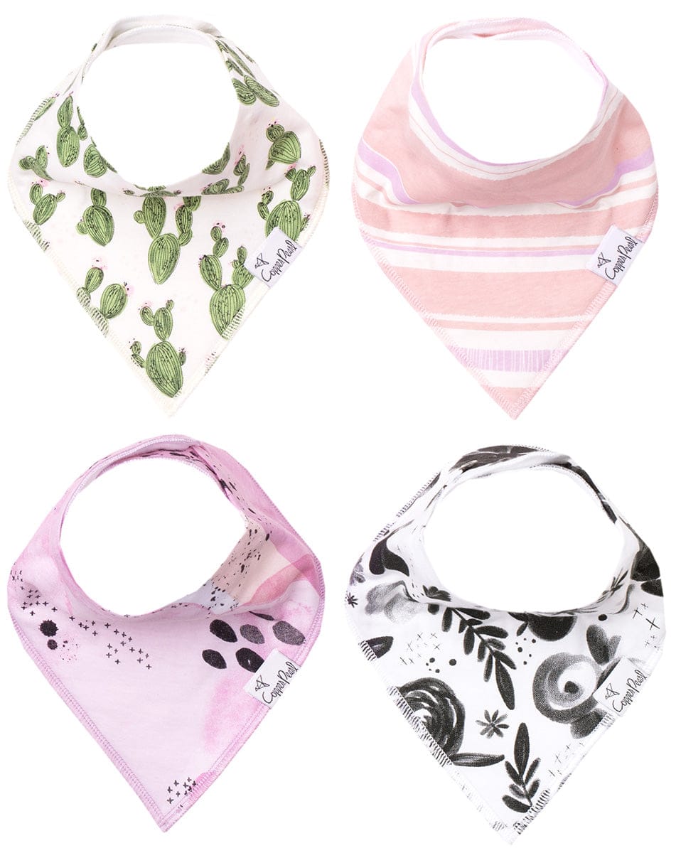 Copper Pearl Baby Bandana Bibs, 4 Pack - Sage - X001KIWDQL