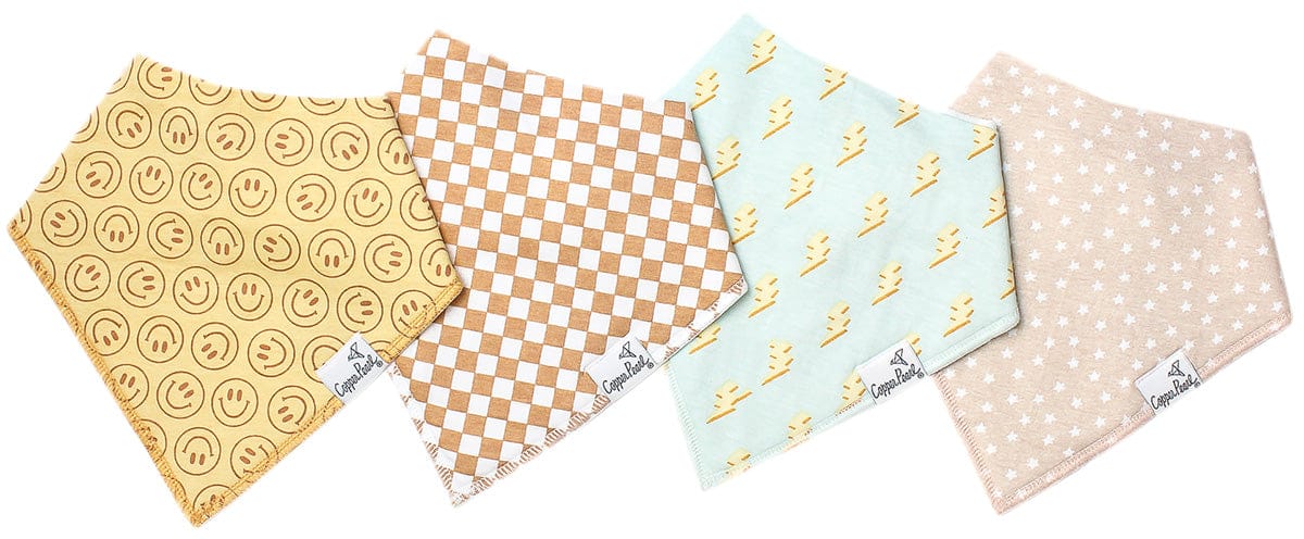 Copper Pearl Baby Bandana Bibs, 4 Pack - Vance - X0039090HN