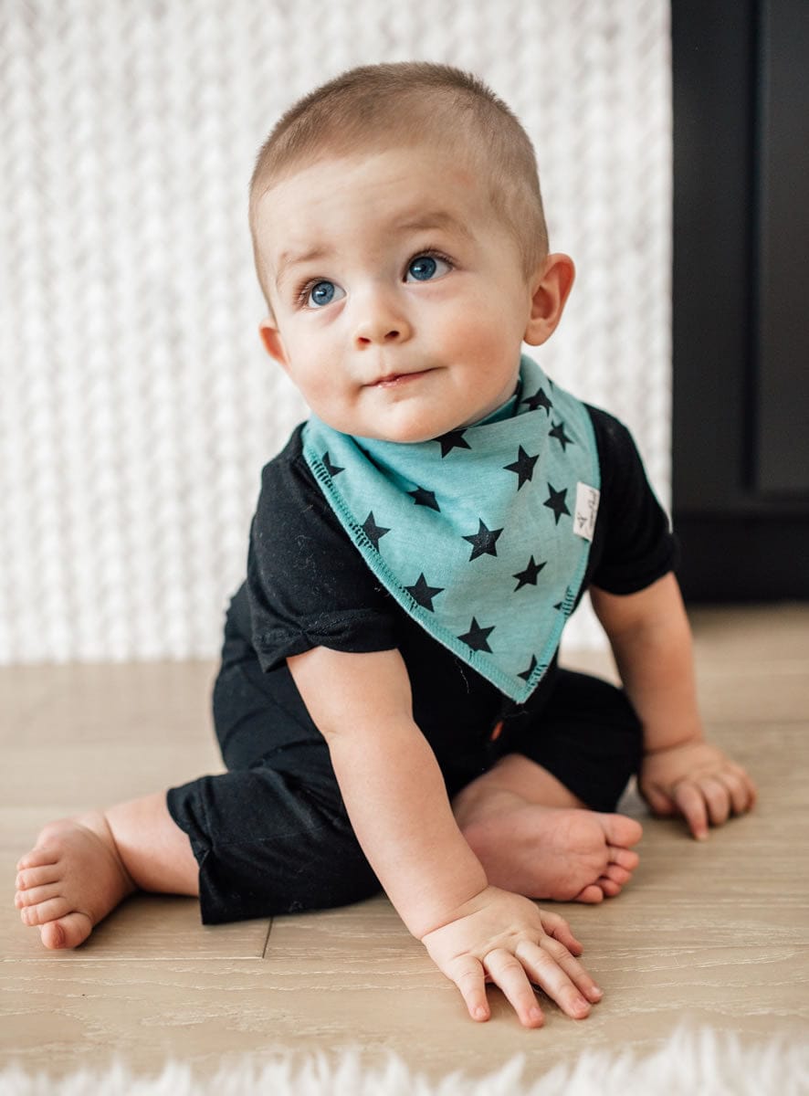 Copper Pearl Baby Bandana Bibs, 4 Pack - Varsity - X001VBBR6T