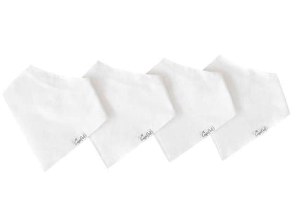 Copper Pearl Baby Bandana Bibs, 4 Pack - White - X000ZQOHZT