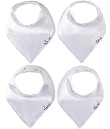 Copper Pearl Baby Bandana Bibs, 4 Pack - White - X000ZQOHZT