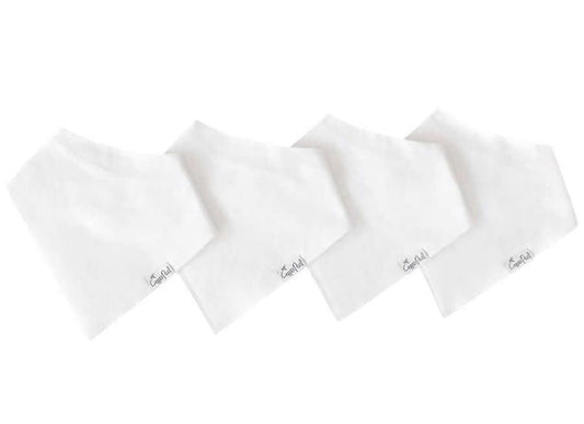 Copper Pearl Baby Bandana Bibs, 4 Pack - White - X000ZQOHZT