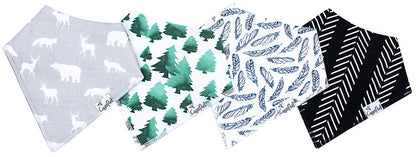 Copper Pearl Baby Bandana Bibs, 4 Pack - Woodland - X0019LGCRP