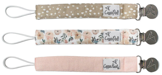 Copper Pearl Binky Clips, 3 Pack - Autumn - X003AWINAP