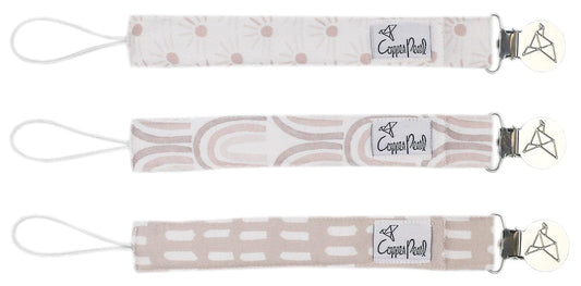 Copper Pearl Binky Clips, 3 Pack - Bliss - X002VCIH5L