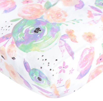Copper Pearl Cotton Fitted Crib Sheet - Bloom - X001DES2NF