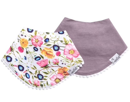 Copper Pearl Fashion Trimmed Bib Set, 2 Pack - Isabella - X00216TXOV