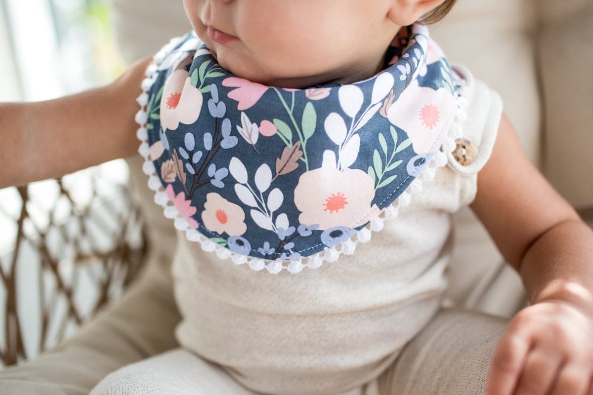 Copper Pearl Fashion Trimmed Bibs, 2 Pack - Audrey - X001U8UP6V