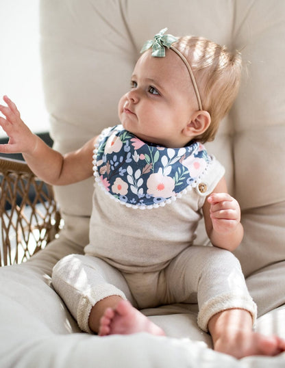 Copper Pearl Fashion Trimmed Bibs, 2 Pack - Audrey - X001U8UP6V