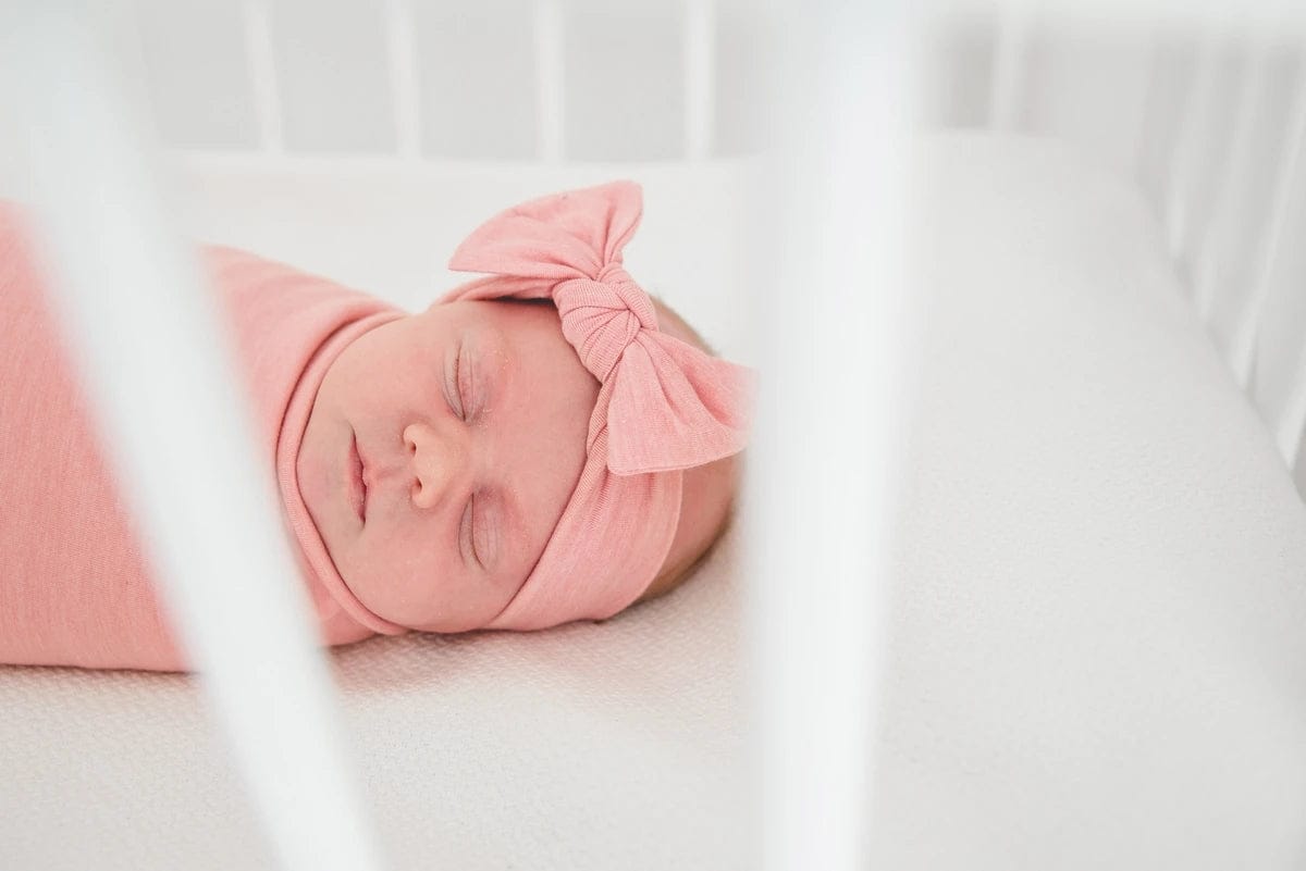Copper Pearl Knit Headband Bow - Darling - X0026N3SBN