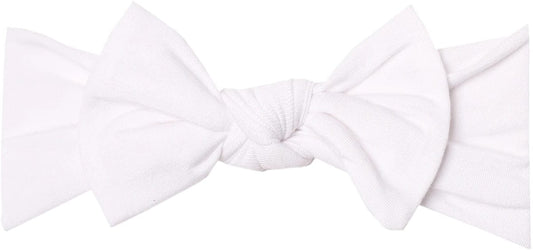 Copper Pearl Knit Headband Bow - Dove