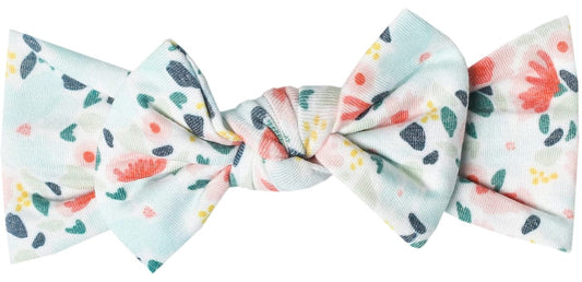 Copper Pearl Knit Headband Bow - Leilani