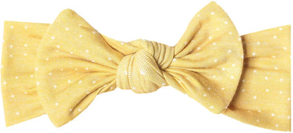 Copper Pearl Knit Headband Bow - Marigold - X002BFISRF