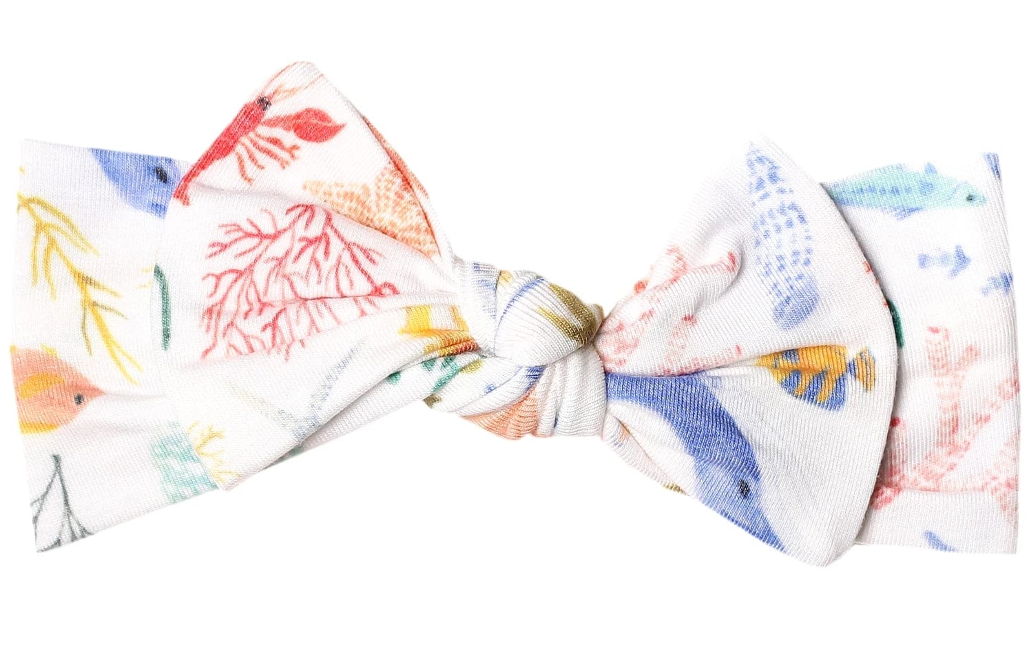 Copper Pearl Knit Headband Bow - Nautical