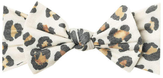 Copper Pearl Knit Headband Bow - Zara