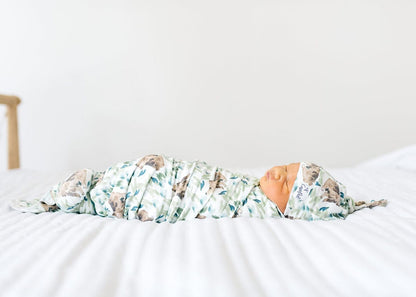 Copper Pearl Knit Swaddle Blanket - Bear by Jenna Rainey - X002BA7DZ3