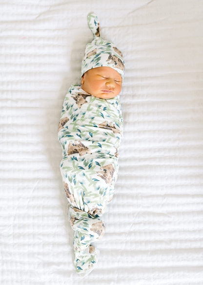 Copper Pearl Knit Swaddle Blanket - Bear by Jenna Rainey - X002BA7DZ3