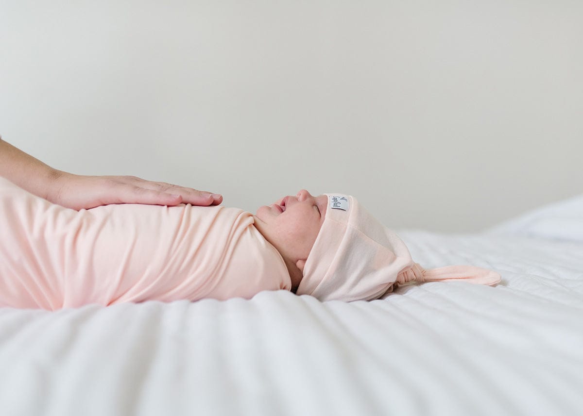 Copper Pearl Knit Swaddle Blanket - Blush - X002FJ892L