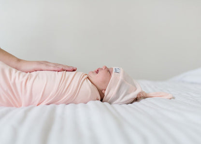 Copper Pearl Knit Swaddle Blanket - Blush - X002FJ892L