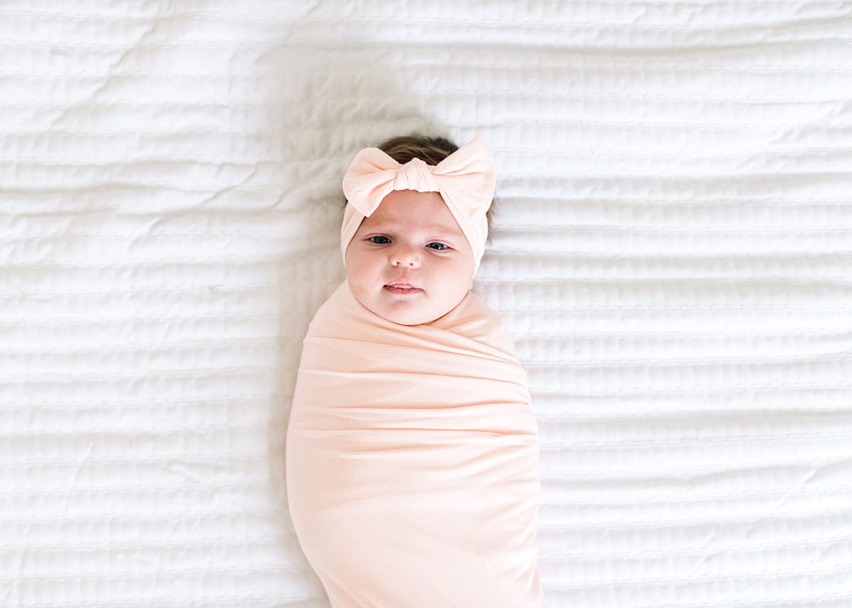 Copper Pearl Knit Swaddle Blanket - Blush - X002FJ892L