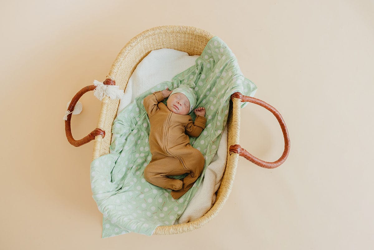 Copper Pearl Knit Swaddle Blanket - Bogey - X003H650I7