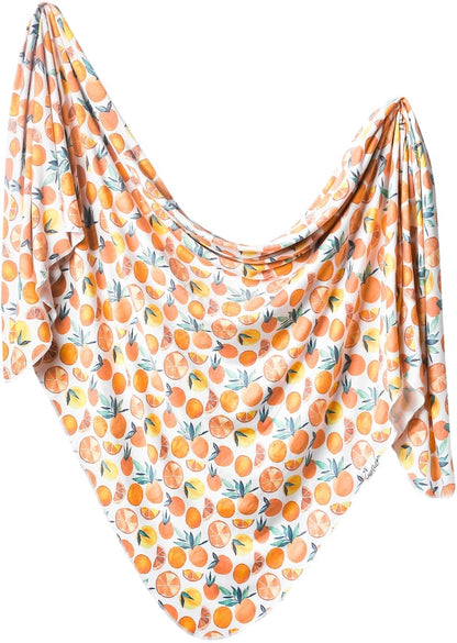 Copper Pearl Knit Swaddle Blanket - Citrus - X002FJ87K5