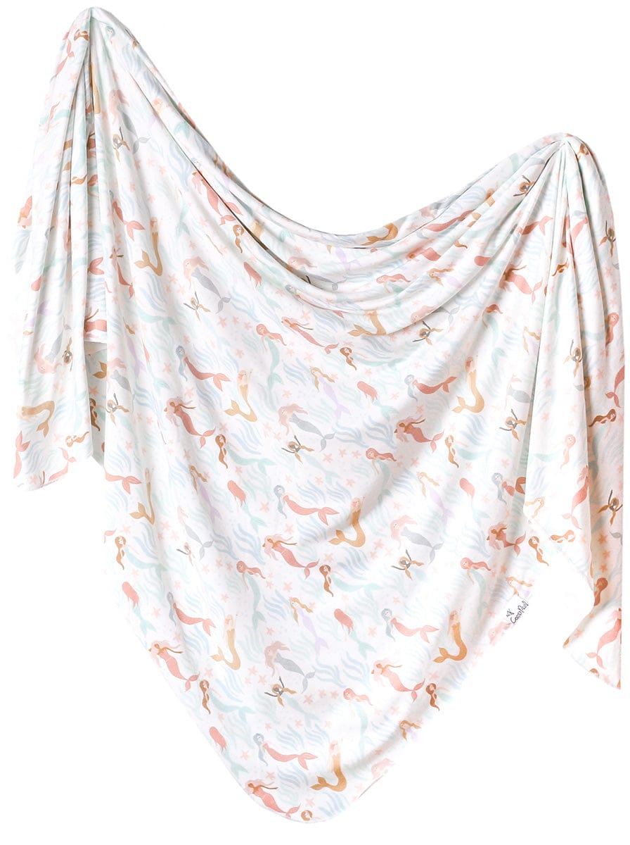 Copper Pearl Knit Swaddle Blanket - Coral