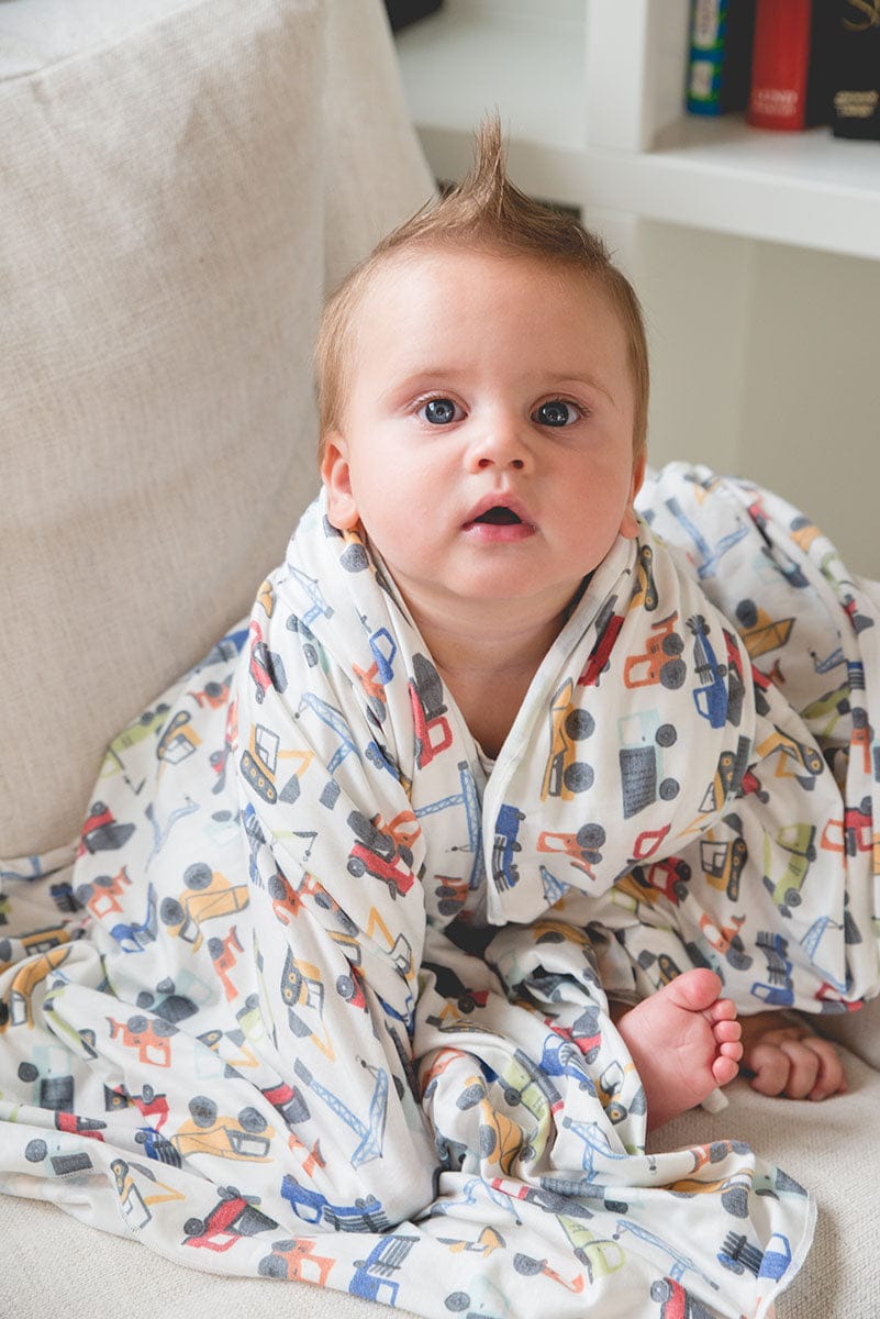 Copper Pearl Knit Swaddle Blanket - Diesel - X0022TPAQ7