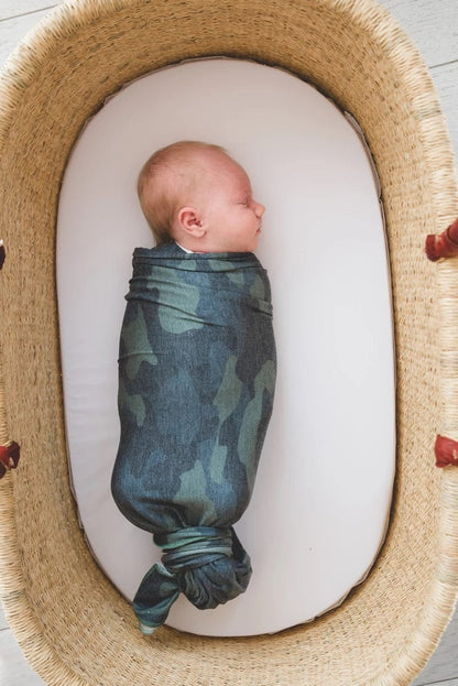 Copper Pearl Knit Swaddle Blanket - Hunter - X0022YEECN