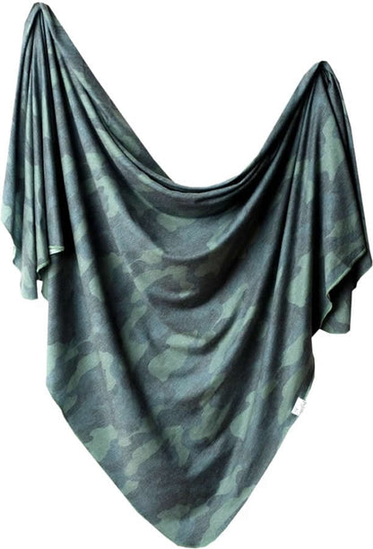 Copper Pearl Knit Swaddle Blanket - Hunter - X0022YEECN