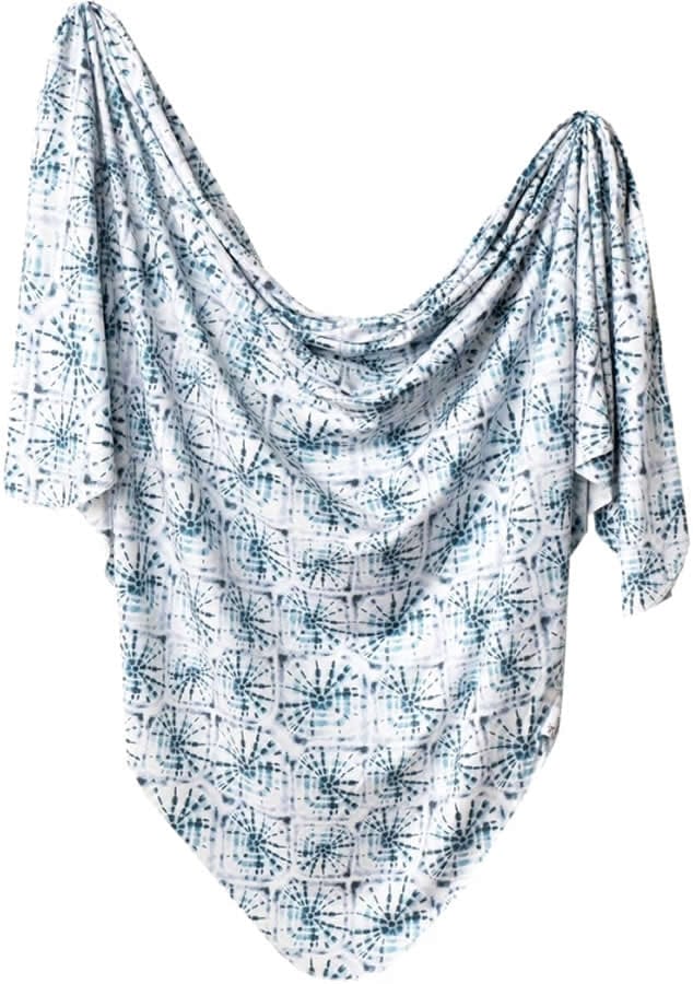 Copper Pearl Knit Swaddle Blanket - Indigo