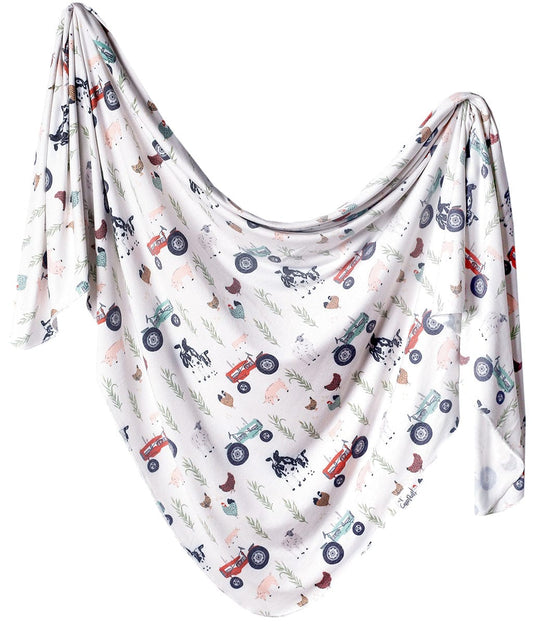 Copper Pearl Knit Swaddle Blanket - Jo - X002KUQIFZ
