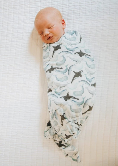 Copper Pearl Knit Swaddle Blanket - Kai - X0022WFKKF