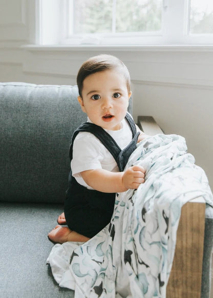 Copper Pearl Knit Swaddle Blanket - Kai - X0022WFKKF