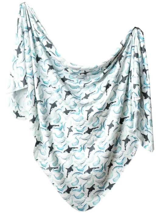 Copper Pearl Knit Swaddle Blanket - Kai - X0022WFKKF