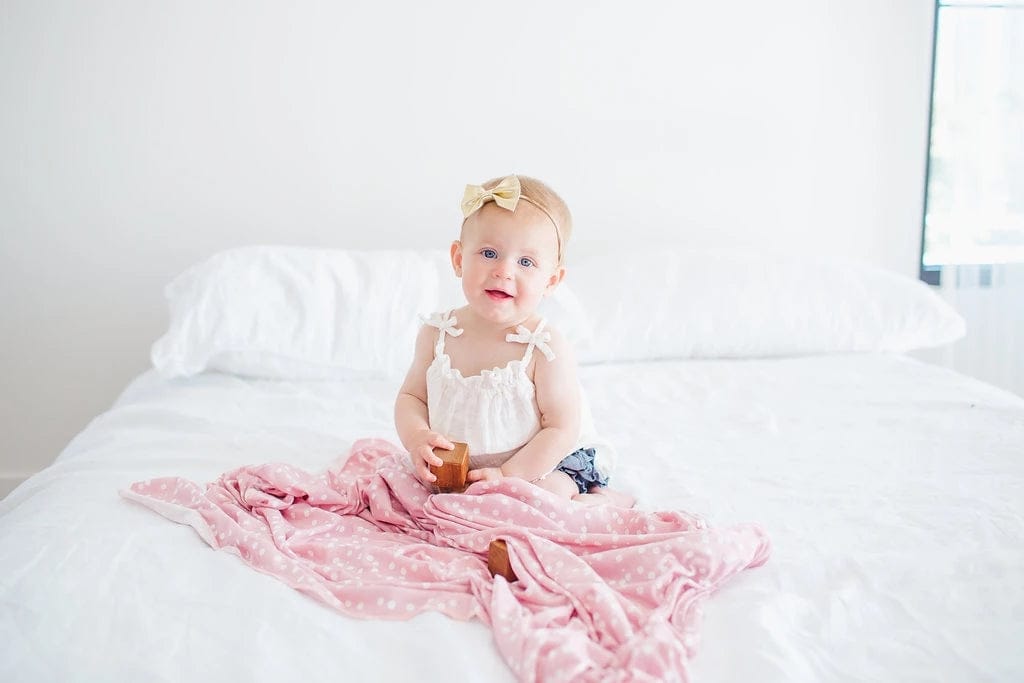 Copper Pearl Knit Swaddle Blanket - Lucy - X001RIKK2D