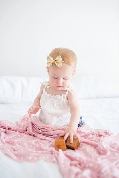 Copper Pearl Knit Swaddle Blanket - Lucy - X001RIKK2D