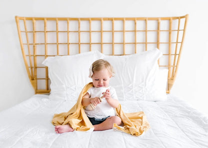 Copper Pearl Knit Swaddle Blanket - Marigold - X002BFKPAN