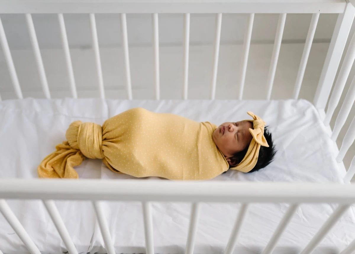 Copper Pearl Knit Swaddle Blanket - Marigold - X002BFKPAN