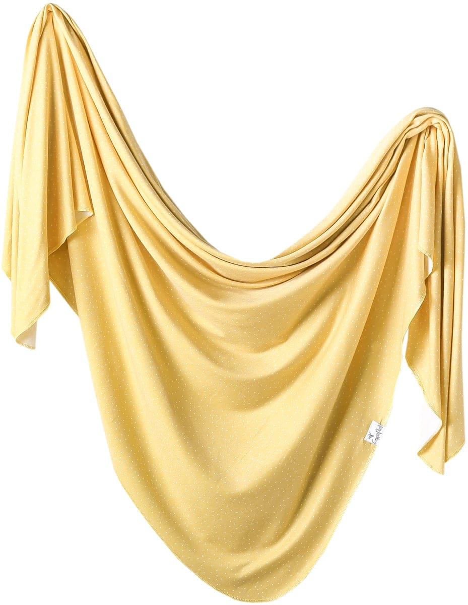 Copper Pearl Knit Swaddle Blanket - Marigold - X002BFKPAN